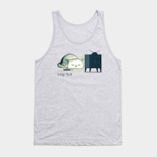 Lazy Cat (Watching TV) Tank Top